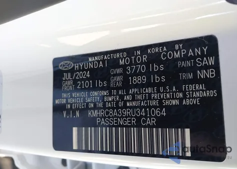 2024 Hyundai Venue Sel z USA, uszkodzony, nr VIN KMHRC8A39RU341064